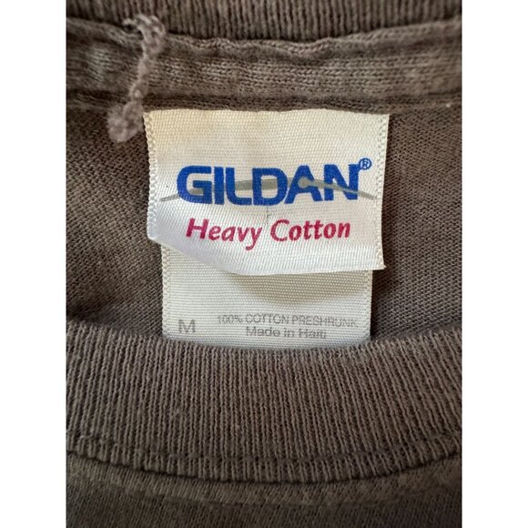 Gildan Heavy Cotton Gray Graphic T-Shirt "Drink Up!" Uncle Sam Design M - Picture 3 of 16